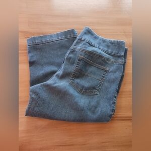 Westbound Petites Capris Stretch Denim Womens 12 P Lightweight Side Vents Cute!